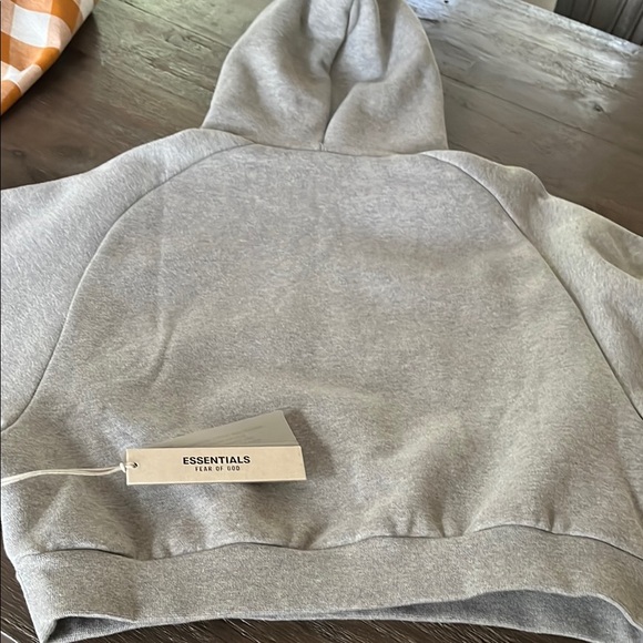 Fear of God Gray Cowl Neck Sweater with Red Lettering - Picture 2 of 4